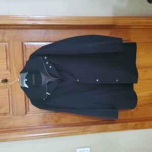Men's Calvin Klein Snap Up "Trench" Jacket Black Sz L